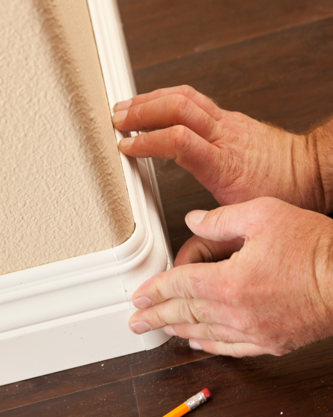 Clean, well-installed baseboards in a home
