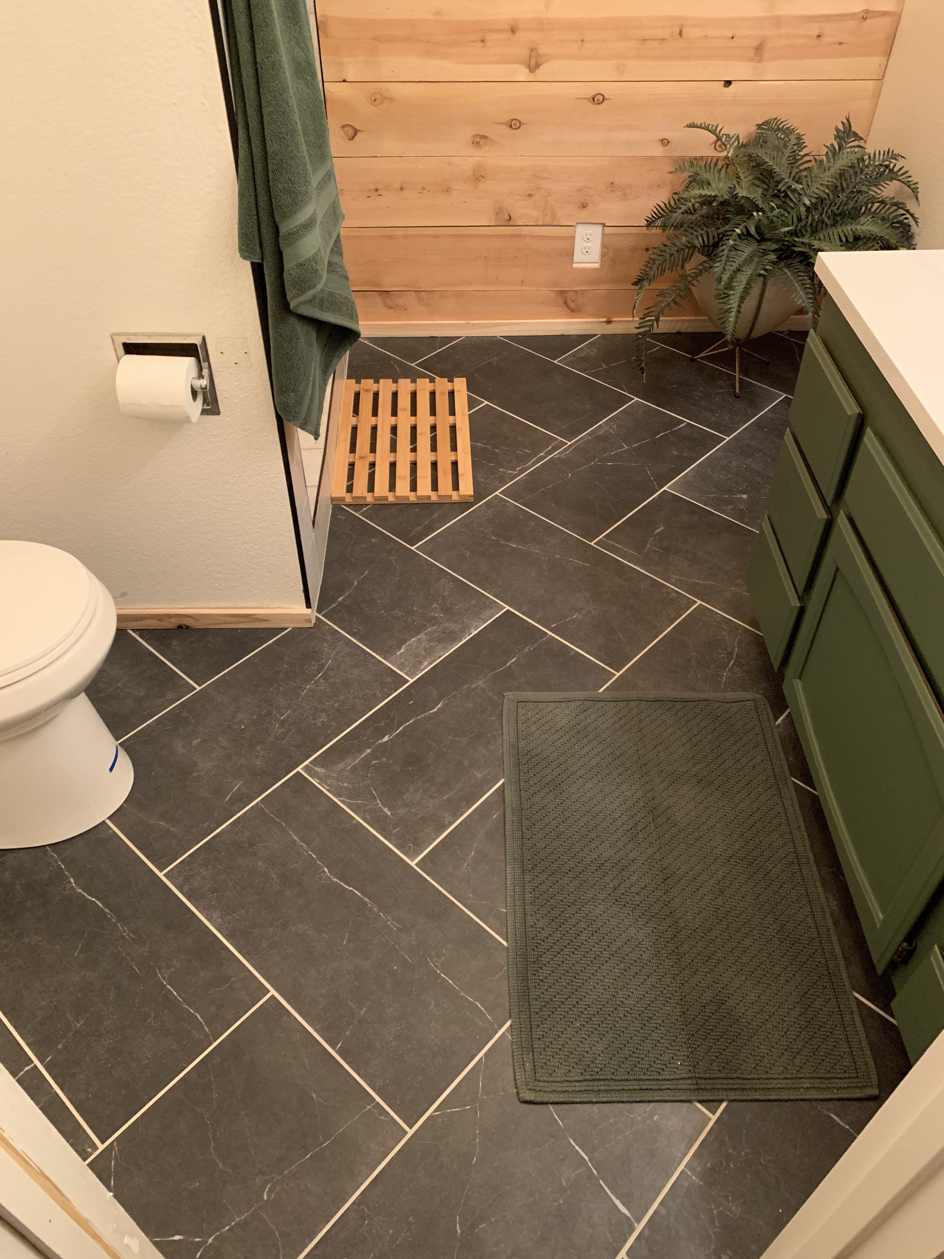 Clean tile after professional cleaning